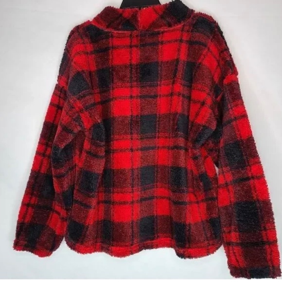 Maurice's Sherpa Buffalo Plaid Top - Picture 4 of 4